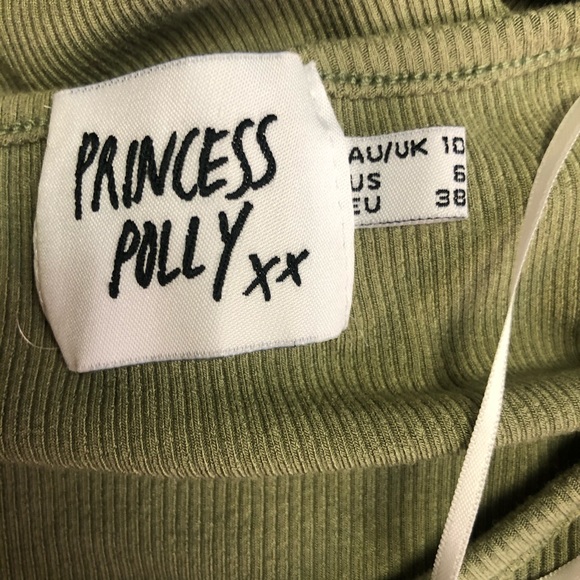 PRINCESS POLLY The Raven Mini Dress Sage Green - Picture 10 of 12